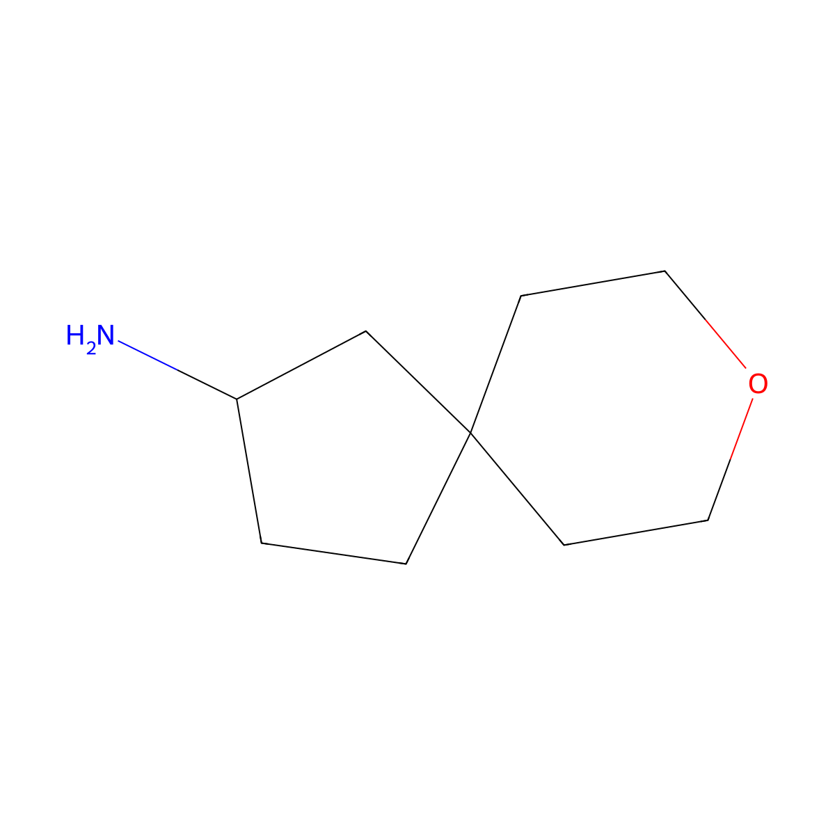 8-Oxaspiro[4.5]decan-2-amine molecular structure, CAS 1896752-54-7