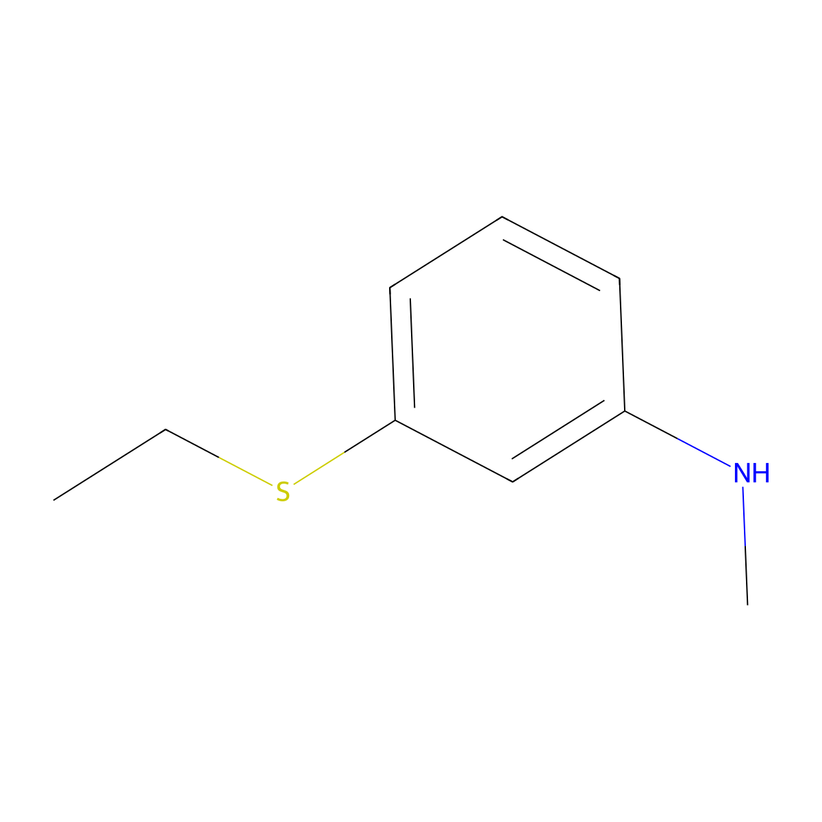 3-(ethylsulfanyl)-N-methylaniline molecular structure, CAS 1896794-07-2