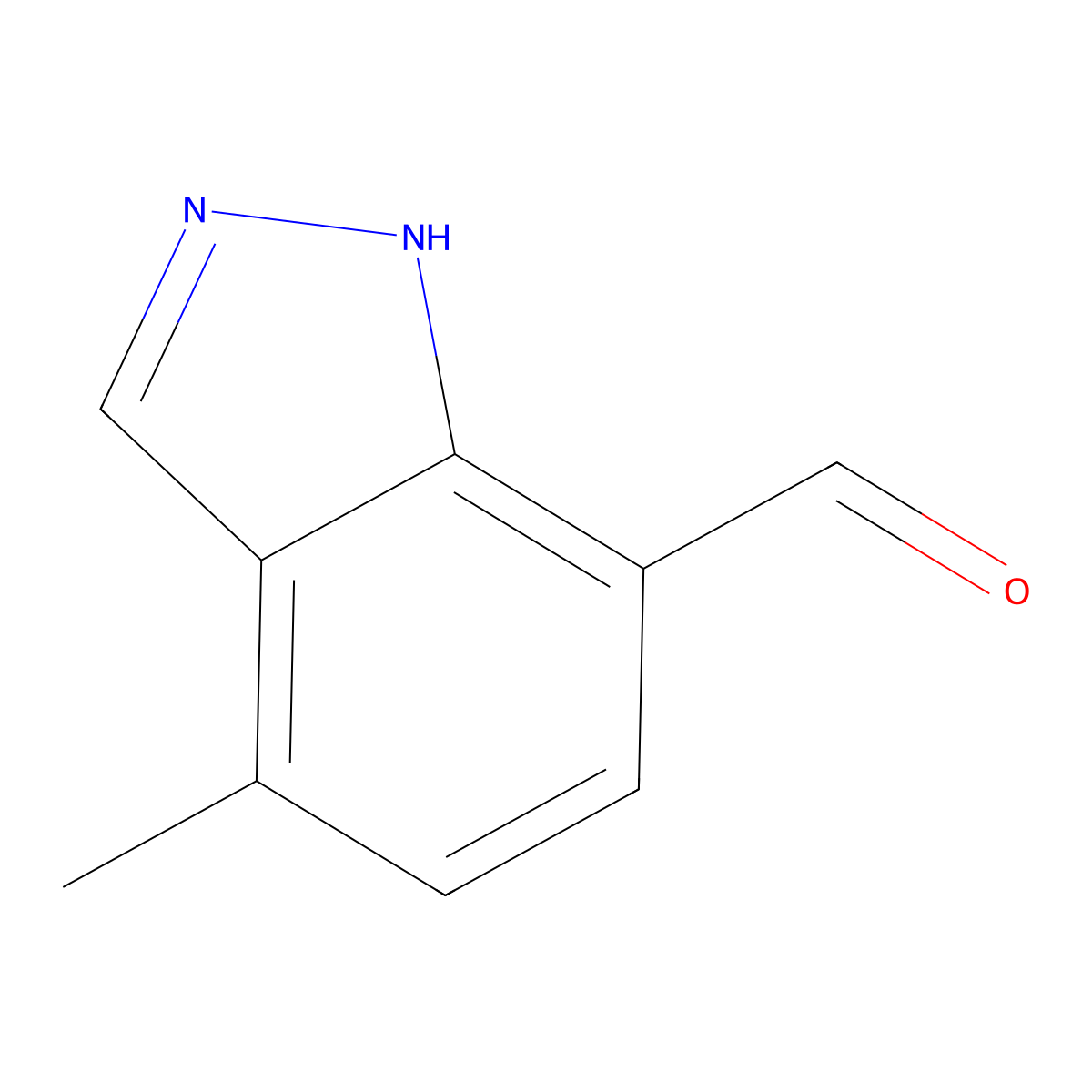 4-methyl-1H-indazole-7-carbaldehyde molecular structure, CAS 1896803-53-4