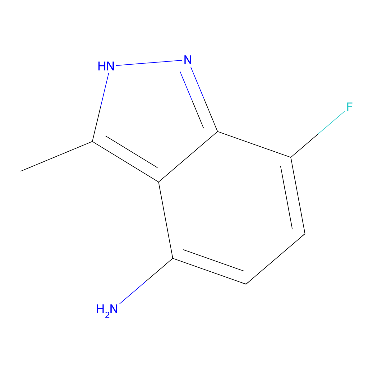 7-Fluoro-3-methyl-1H-indazol-4-amine molecular structure, CAS 1896804-10-6