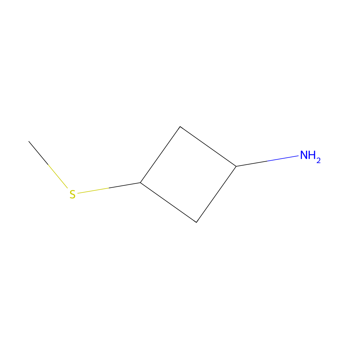 (1R,3r)-3-(methylsulfanyl)cyclobutan-1-amine molecular structure, CAS 1896807-05-8