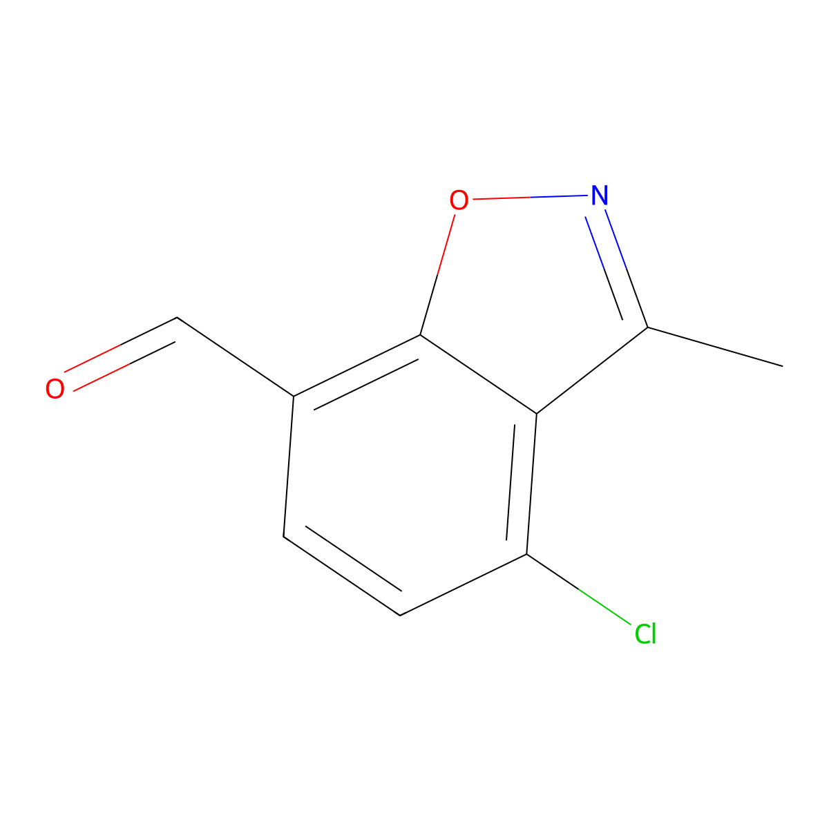 4-Chloro-3-methylbenzo[D]isoxazole-7-carbaldehyde molecular structure, CAS 1896807-25-2