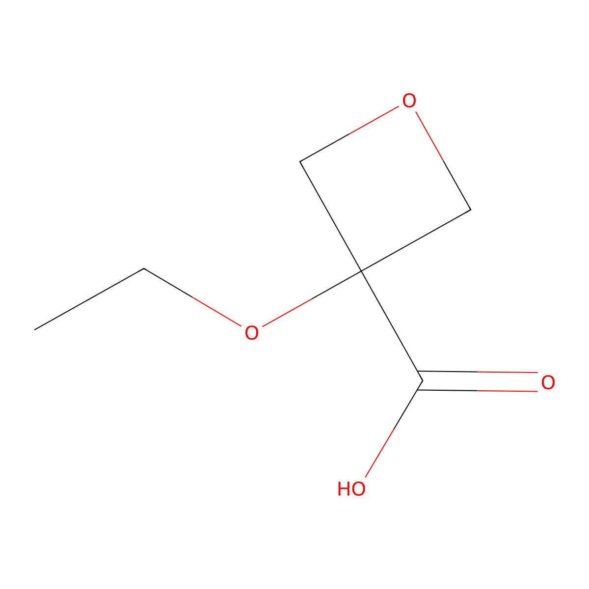 3-Ethoxyoxetane-3-carboxylic acid molecular structure, CAS 1896809-15-6