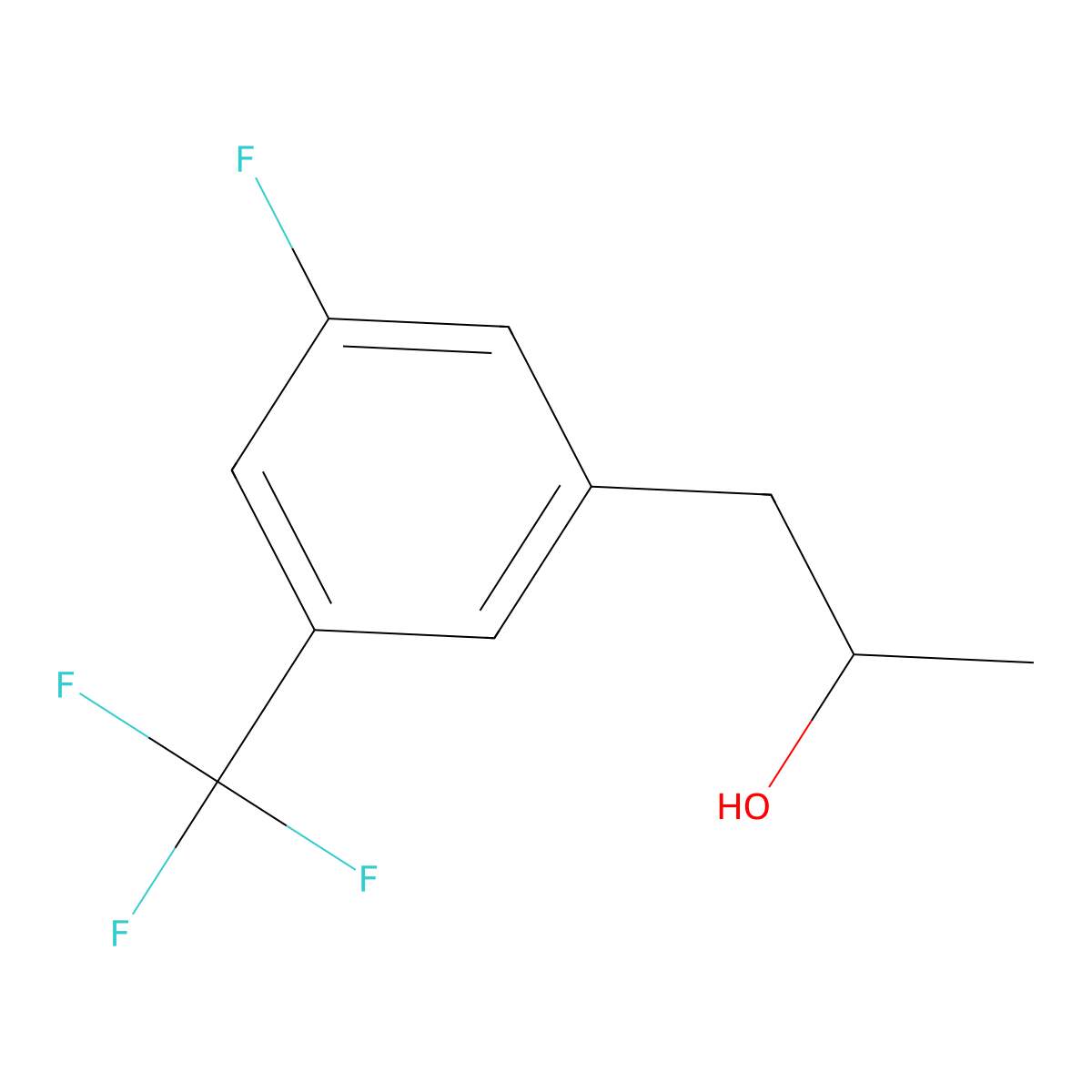 1-[3-Fluoro-5-(trifluoromethyl)phenyl]propan-2-ol molecular structure, CAS 1896821-18-3