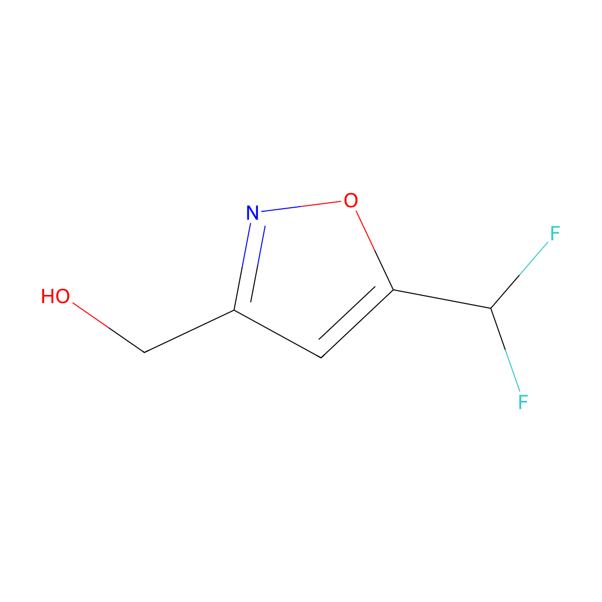 (5-(Difluoromethyl)isoxazol-3-YL)methanol molecular structure, CAS 1896825-76-5