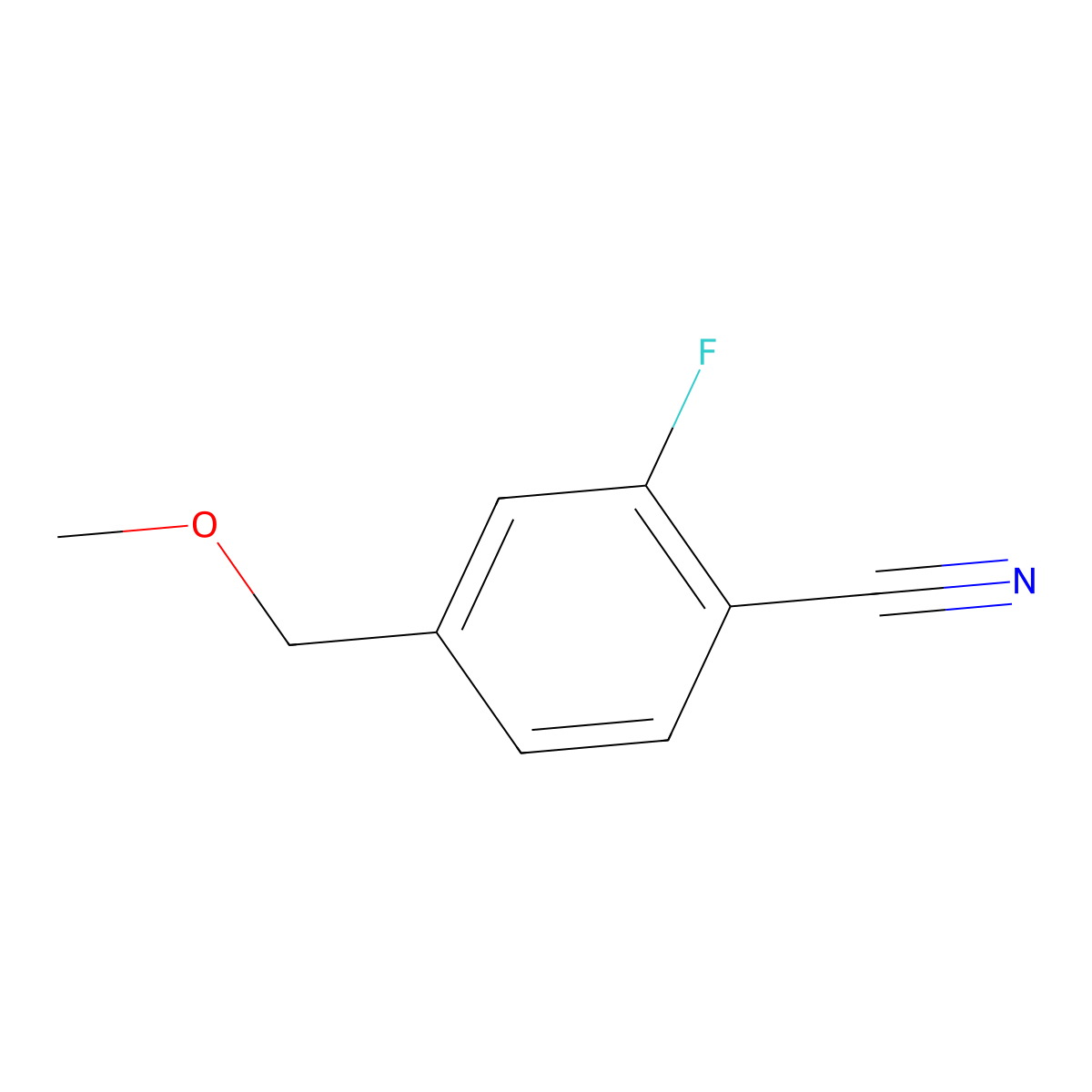 2-Fluoro-4-(methoxymethyl)benzonitrile molecular structure, CAS 1896827-72-7