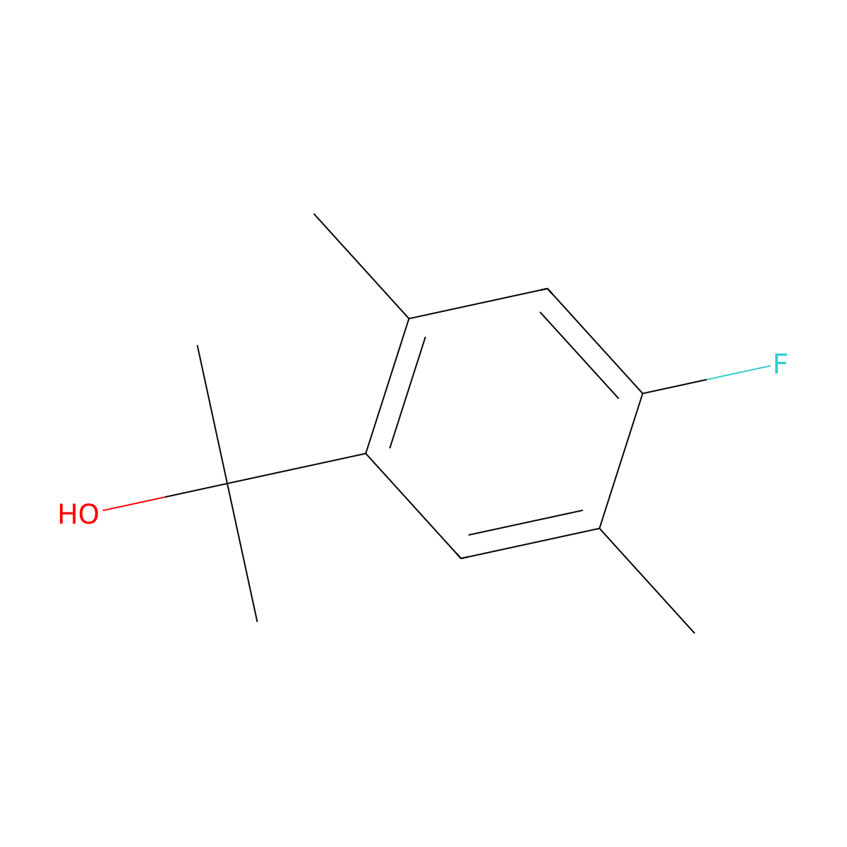 2-(4-Fluoro-2,5-dimethylphenyl)propan-2-ol molecular structure, CAS 1896828-66-2