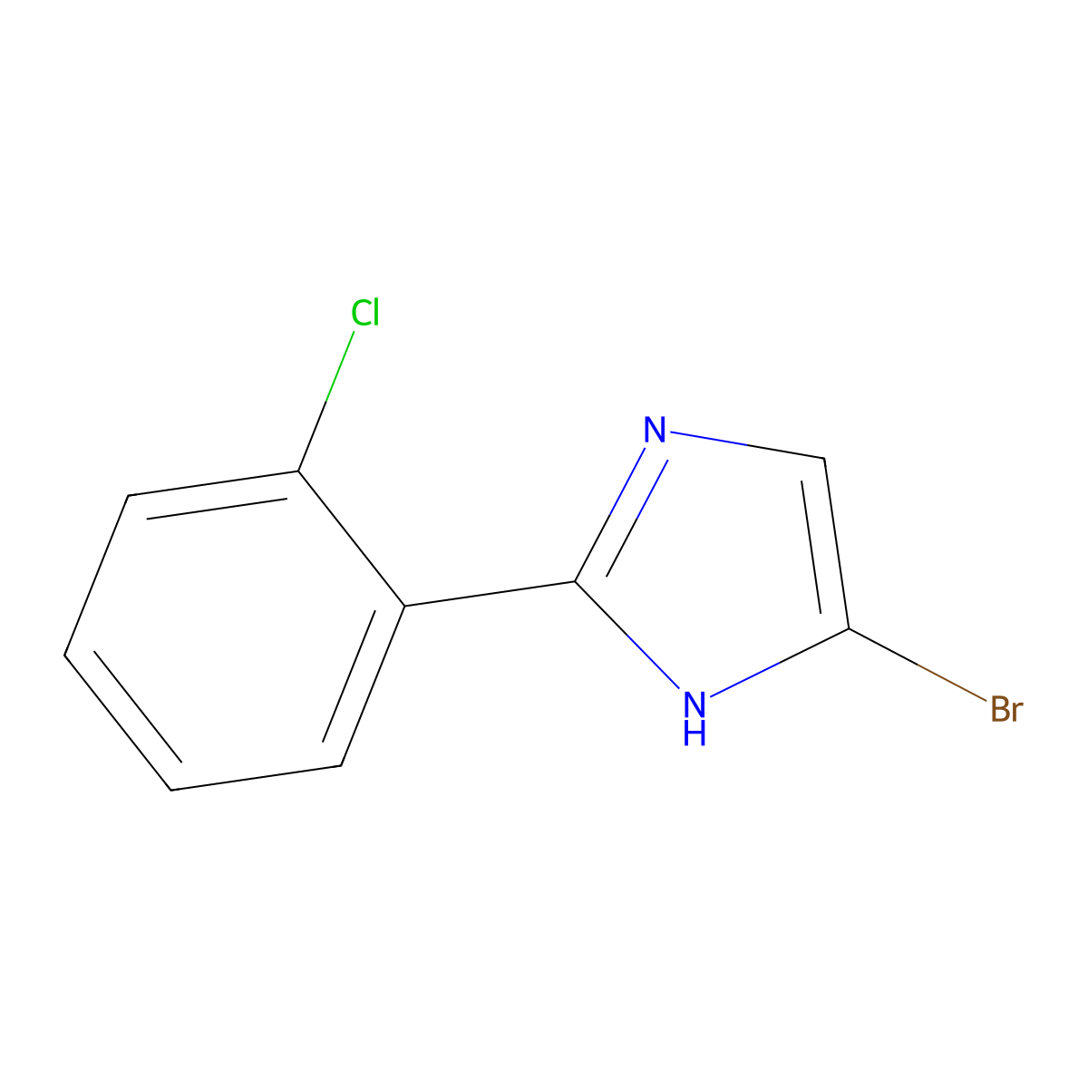 4-bromo-2-(2-chlorophenyl)-1H-imidazole molecular structure, CAS 1896834-69-7