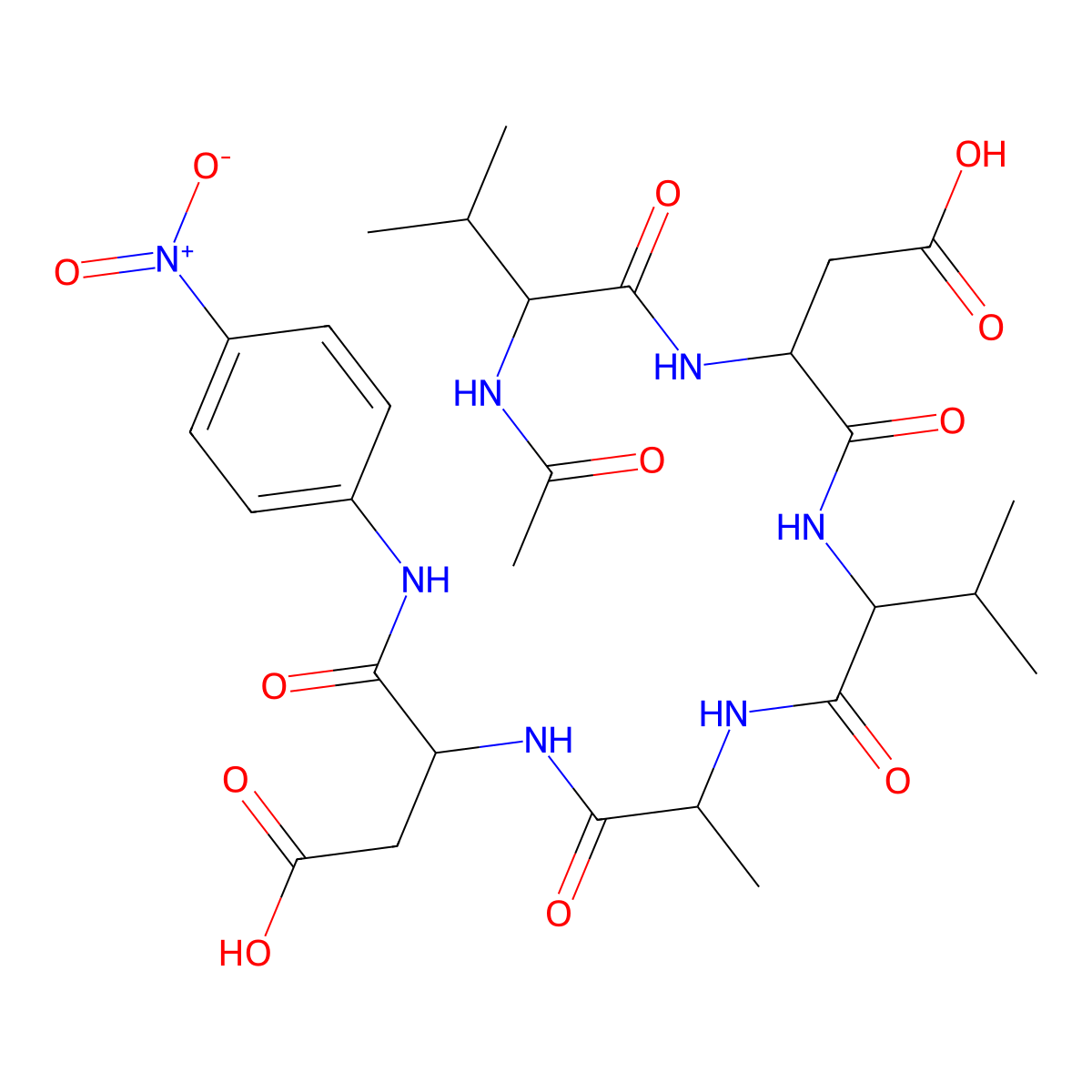 Ac-VDVAD-PNA molecular structure, CAS 189684-53-5