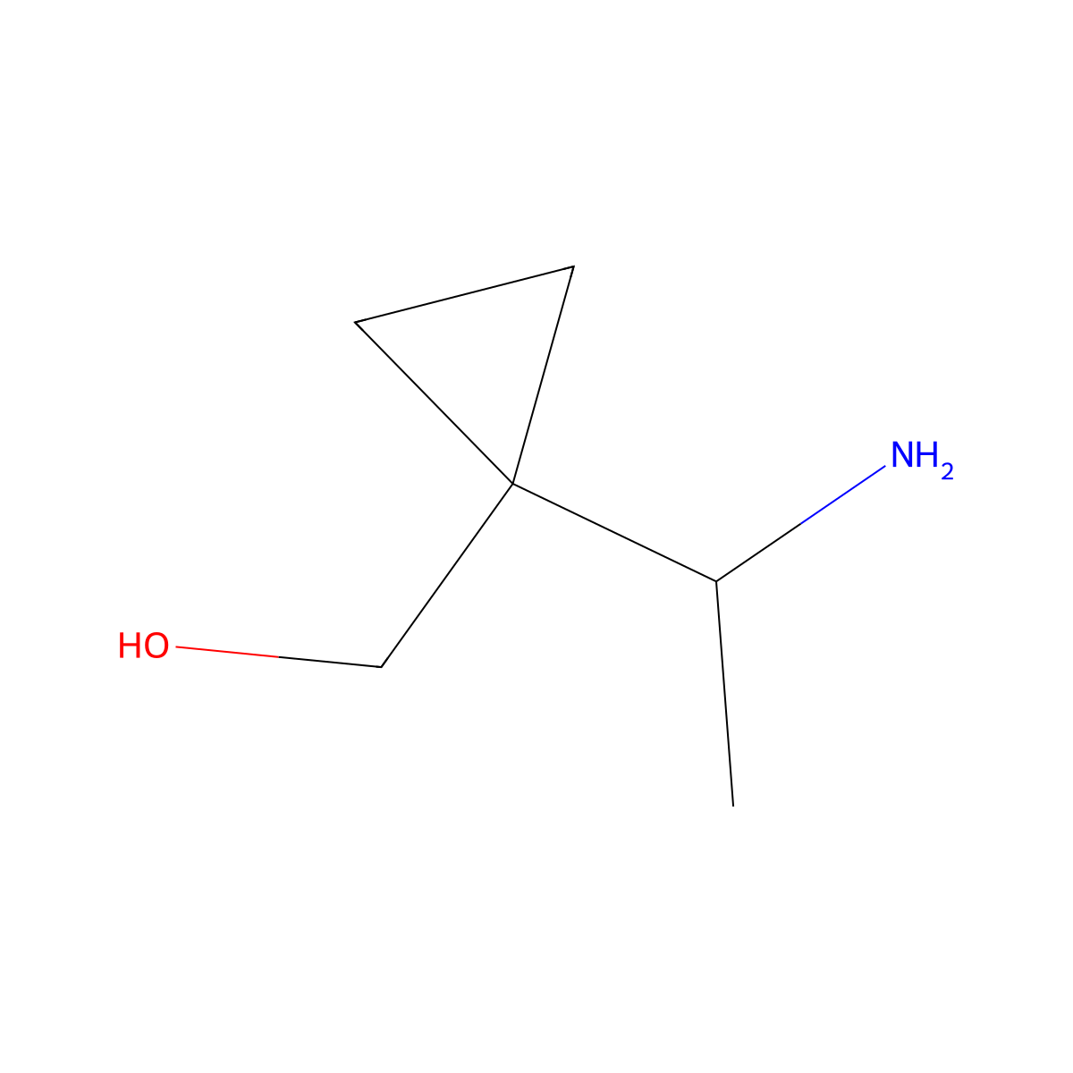 [1-(1-Aminoethyl)cyclopropyl]methanol molecular structure, CAS 1896847-05-4