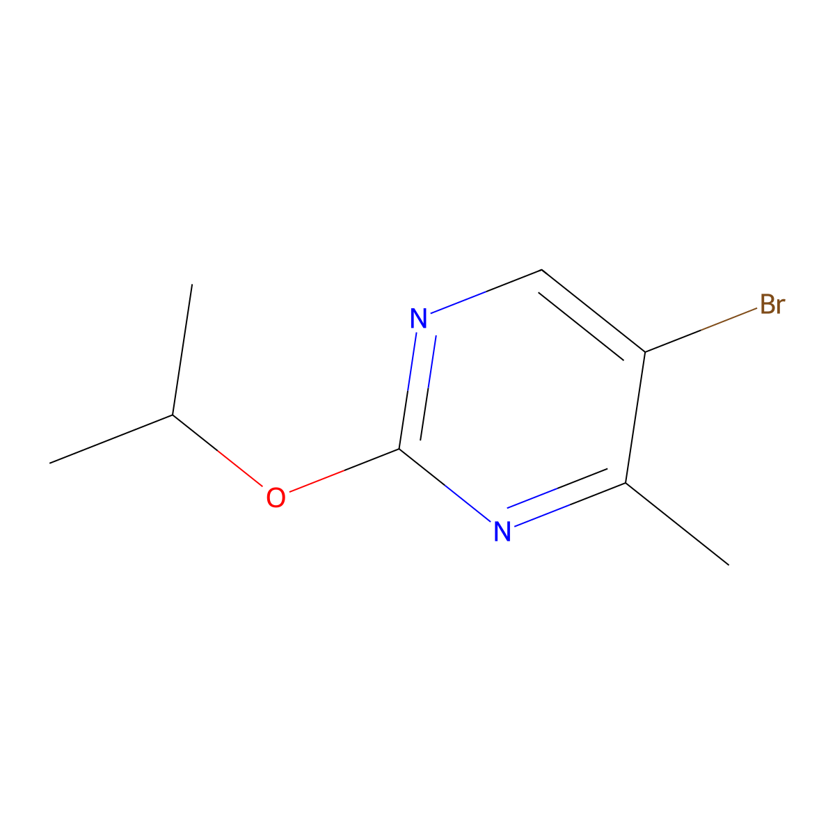 5-Bromo-2-isopropoxy-4-methylpyrimidine molecular structure, CAS 1896867-78-9