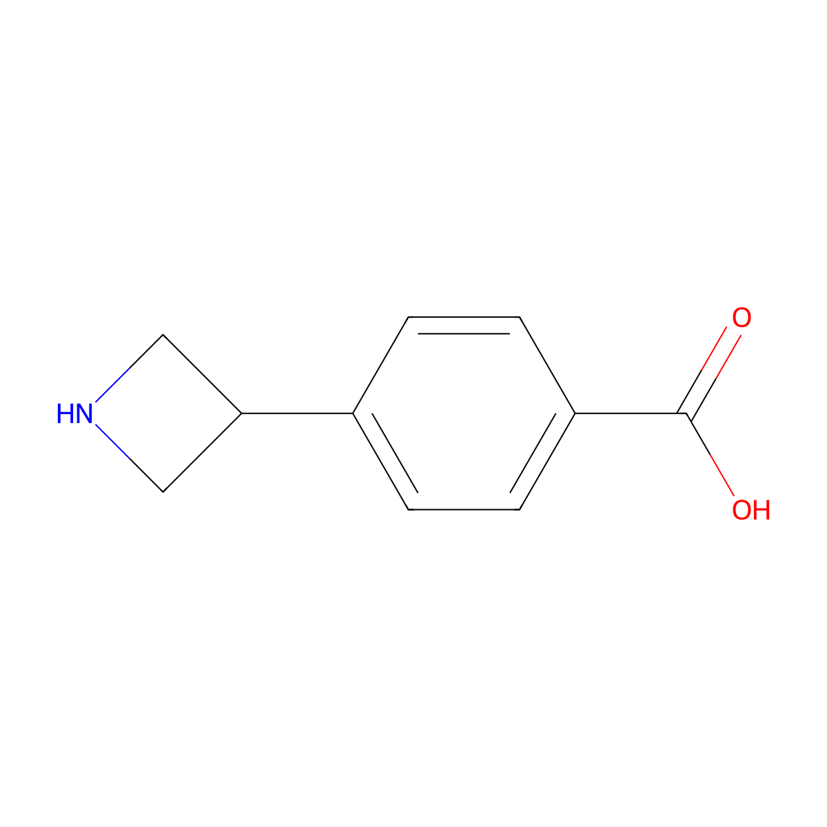 4-(Azetidin-3-yl)benzoic acid molecular structure, CAS 1896878-52-6