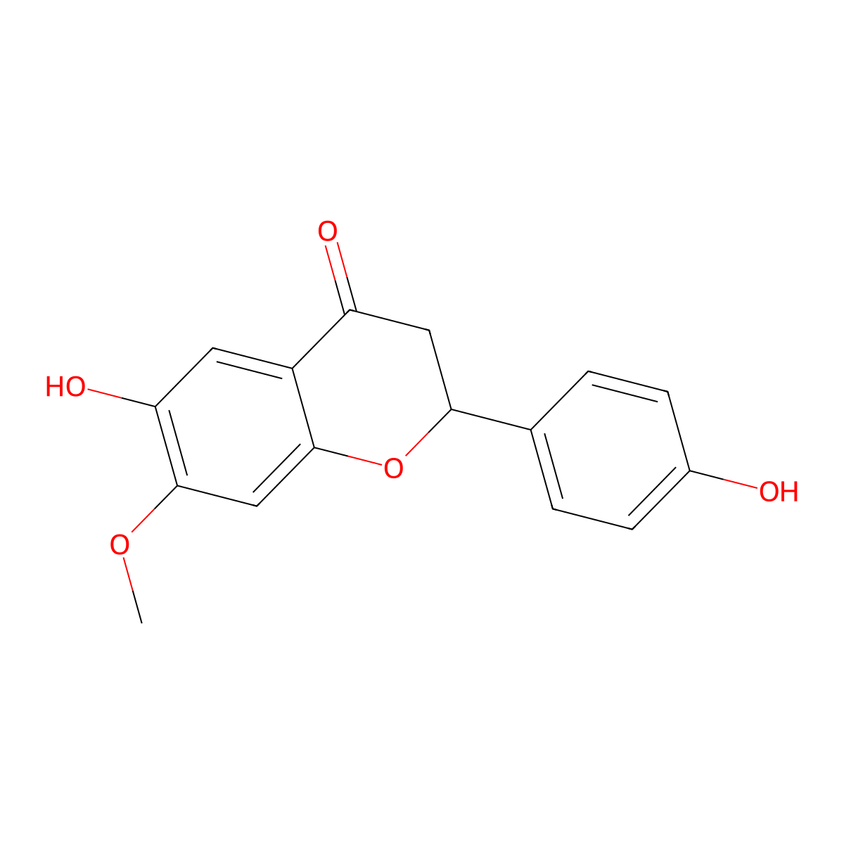 6,4'-Dihydroxy-7-methoxyflavanone molecular structure, CAS 189689-32-5