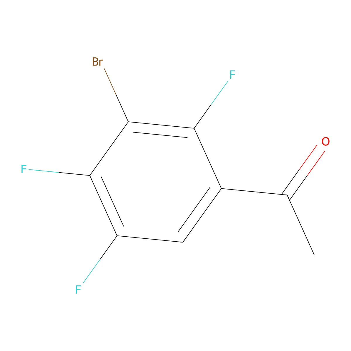 3-Bromo-2,4,5-trifluoroacetopheone molecular structure, CAS 1896891-81-8