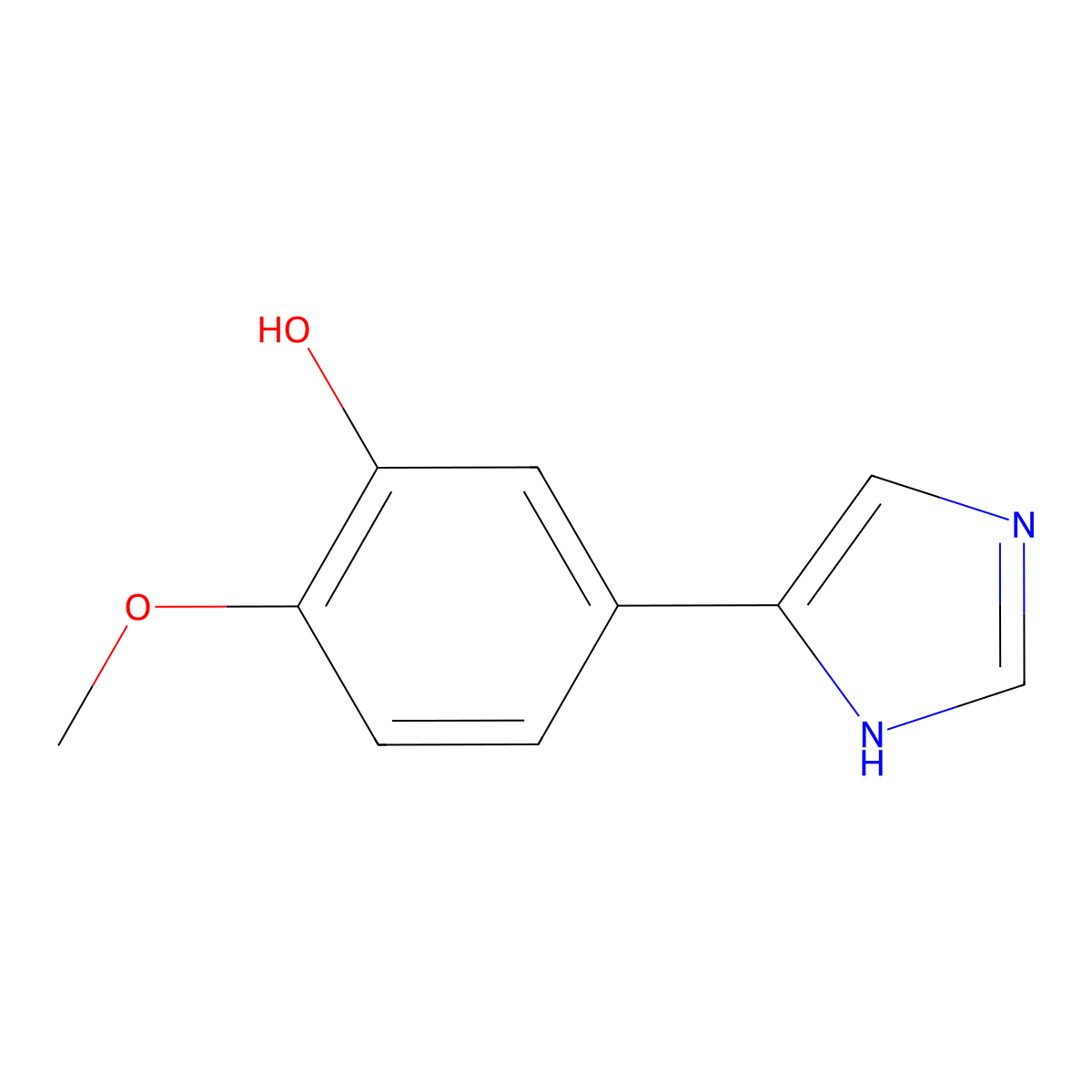 5-(1H-imidazol-4-yl)-2-methoxyphenol molecular structure, CAS 1896897-75-8