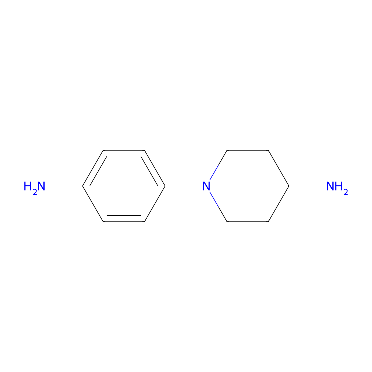 1-(4-Aminophenyl)piperidin-4-amine molecular structure, CAS 1896899-50-5