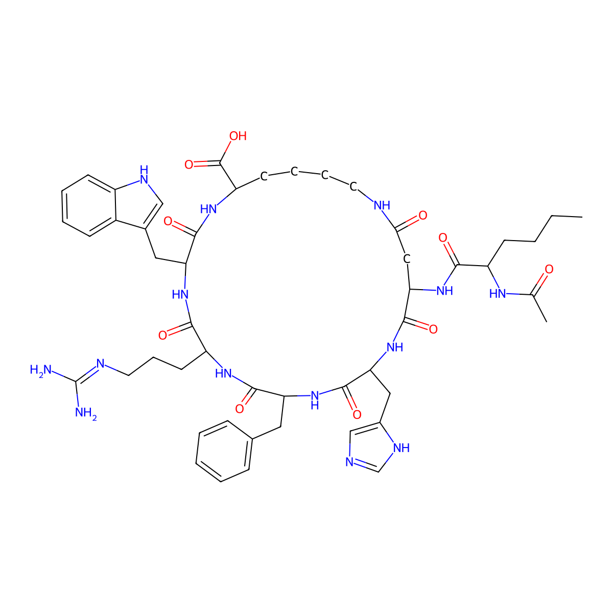 Bremelanotide molecular structure, CAS 189691-06-3