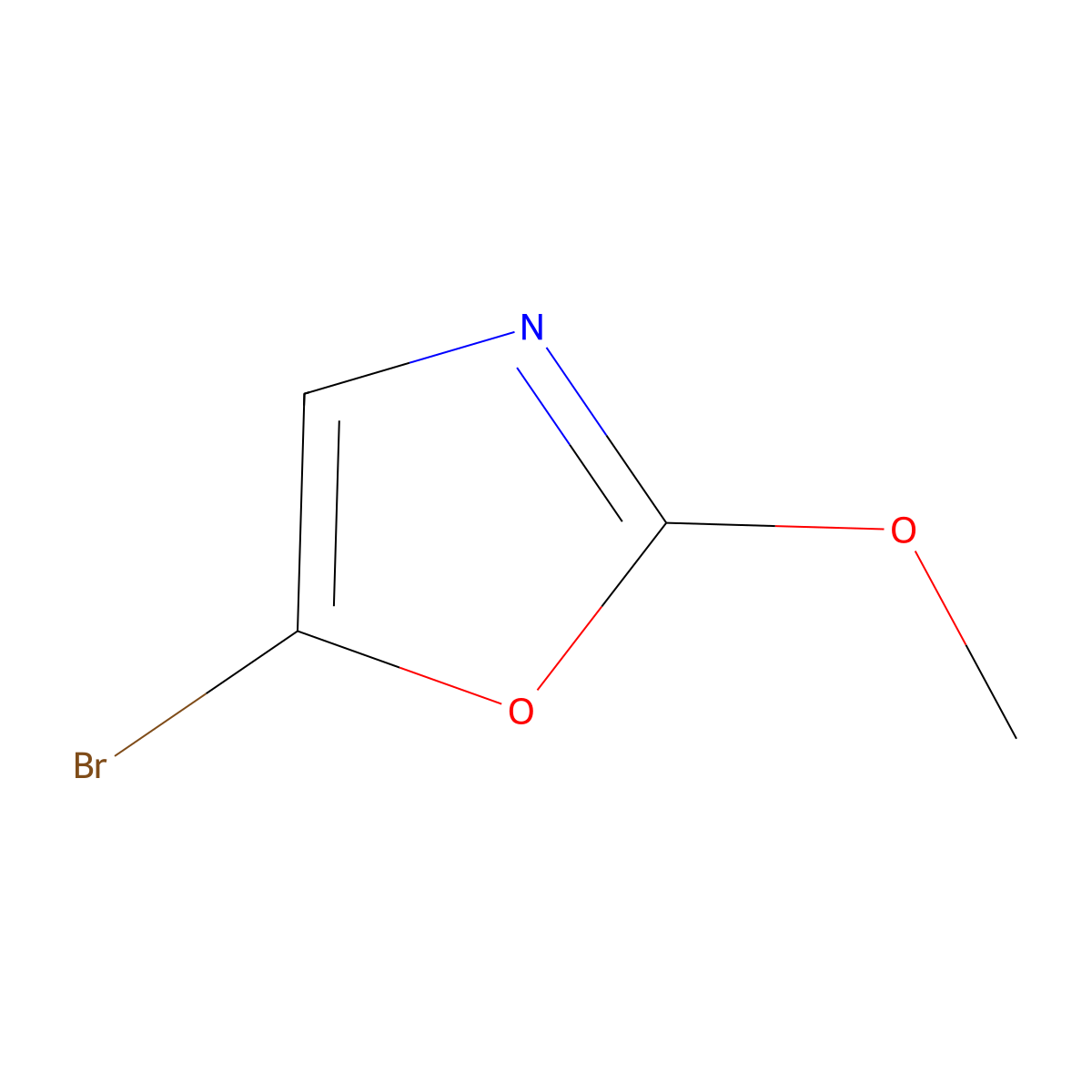 5-Bromo-2-methoxy-1,3-oxazole molecular structure, CAS 1896911-30-0