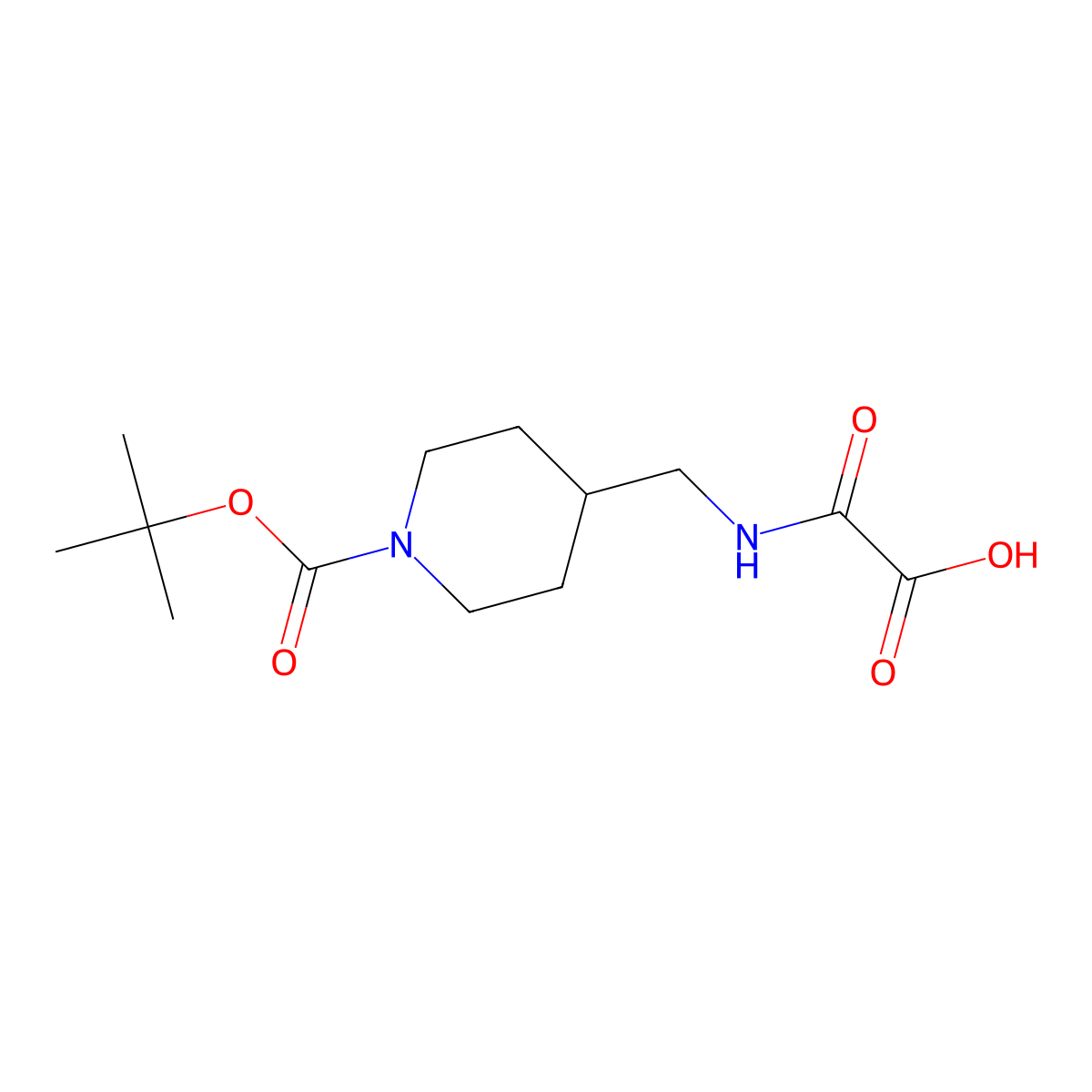 [({1-[(Tert-butoxy)carbonyl]piperidin-4-yl}methyl)carbamoyl]formicacid molecular structure, CAS 1896920-40-3