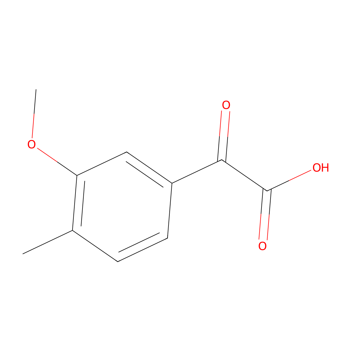 2-(3-Methoxy-4-methylphenyl)-2-oxoacetic acid molecular structure, CAS 1896923-04-8
