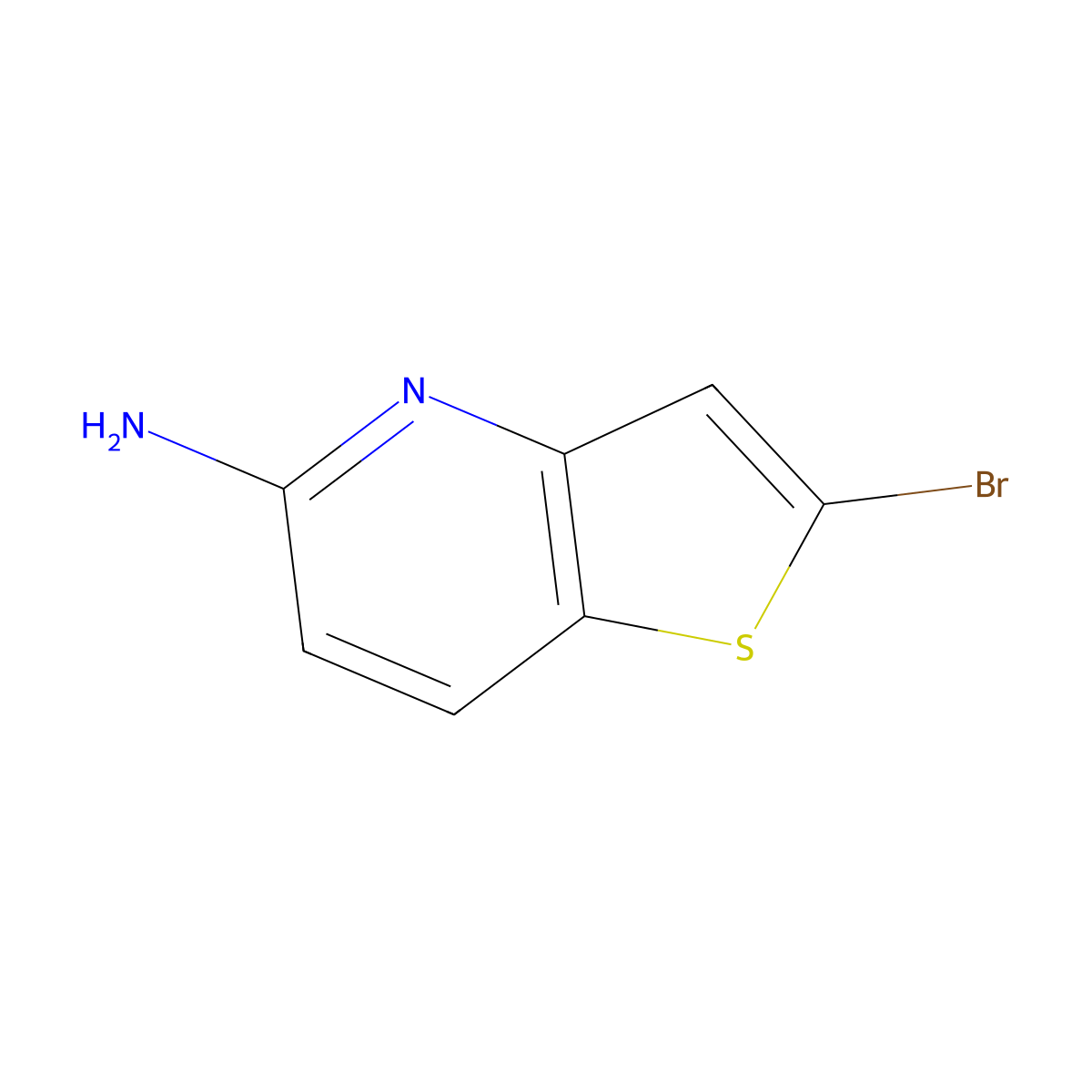 2-Bromothieno[3,2-b]pyridin-5-amine molecular structure, CAS 1896923-24-2