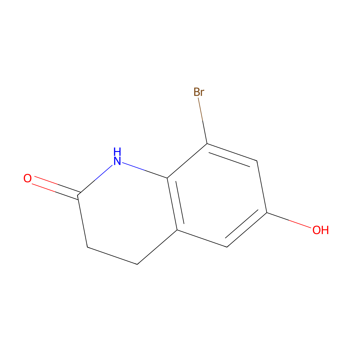 8-Bromo-6-hydroxy-3,4-dihydroquinolin-2(1H)-one molecular structure, CAS 1896925-77-1