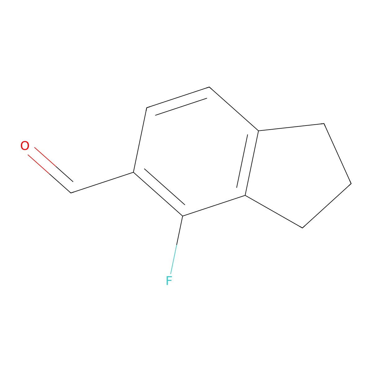 4-fluoro-2,3-dihydro-1H-indene-5-carbaldehyde molecular structure, CAS 1896926-29-6