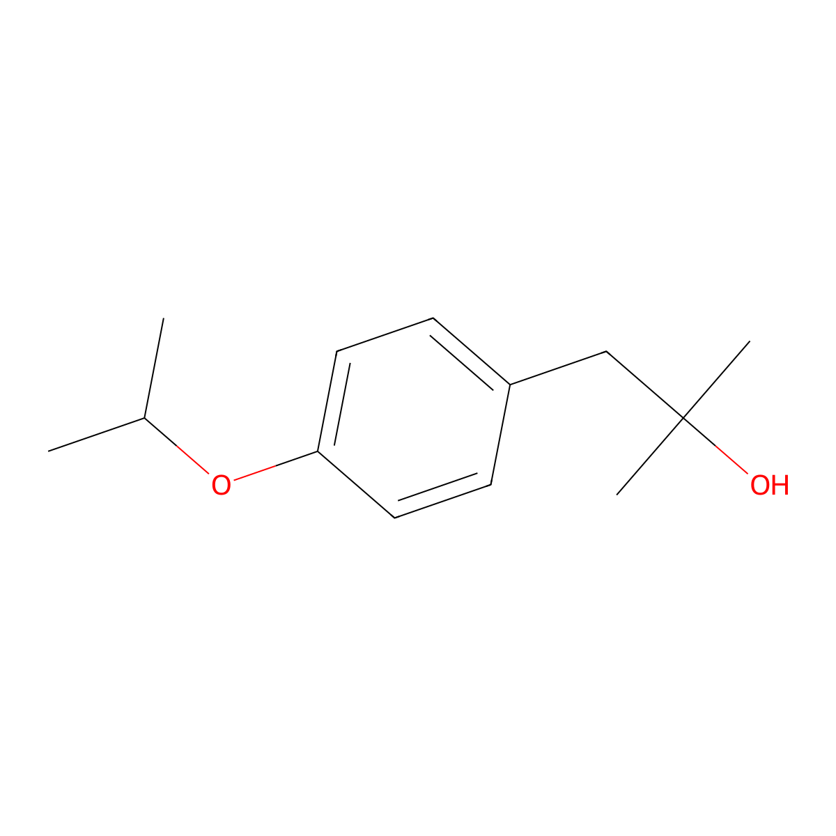 2-Methyl-1-[4-(propan-2-yloxy)phenyl]propan-2-ol molecular structure, CAS 1896928-96-3