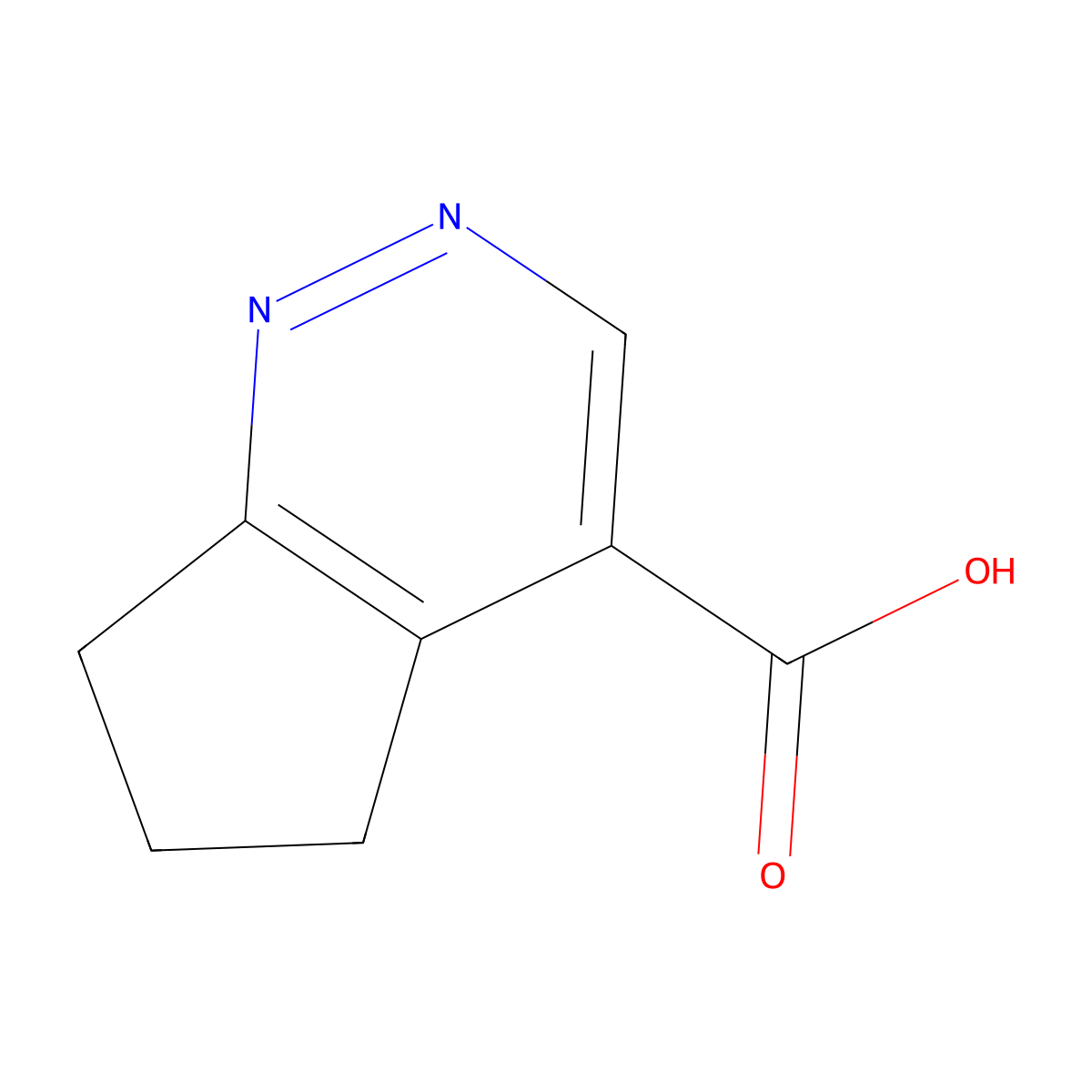 5H,6H,7H-cyclopenta[c]pyridazine-4-carboxylic acid molecular structure, CAS 1896929-79-5