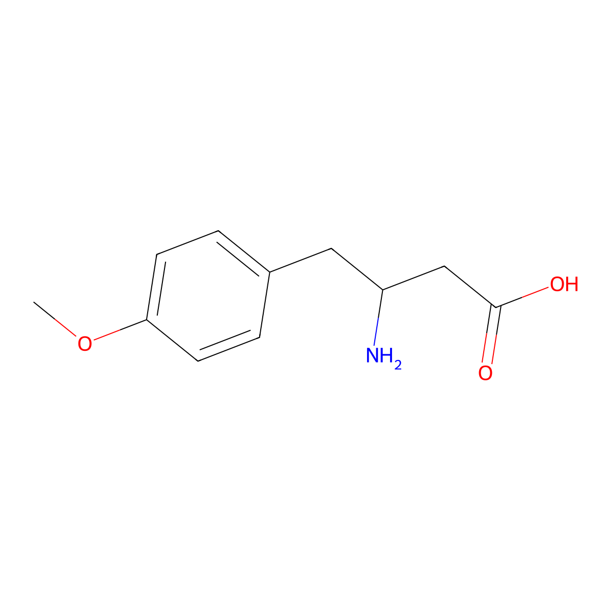 3-Amino-4-(4-methoxyphenyl)butanoic acid molecular structure, CAS 189693-74-1