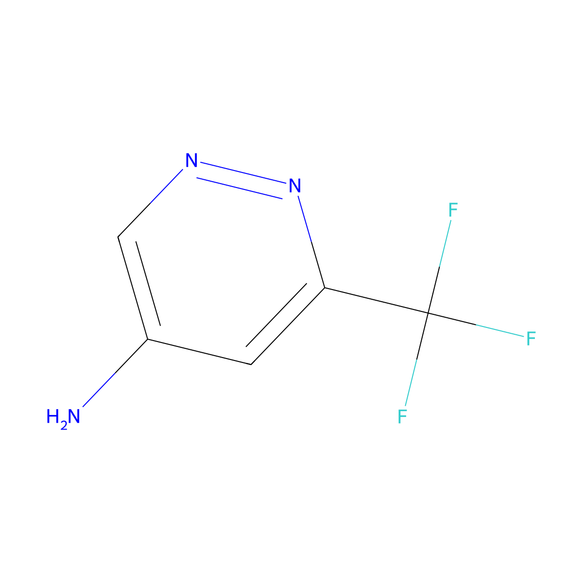 6-(Trifluoromethyl)pyridazin-4-amine molecular structure, CAS 1896941-42-6