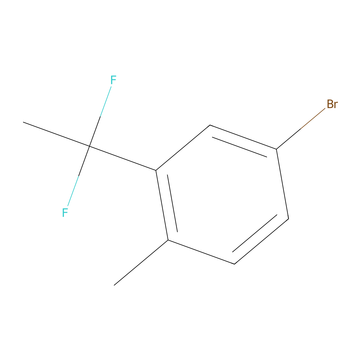 4-Bromo-2-(1,1-difluoroethyl)-1-methylbenzene molecular structure, CAS 1896956-34-5