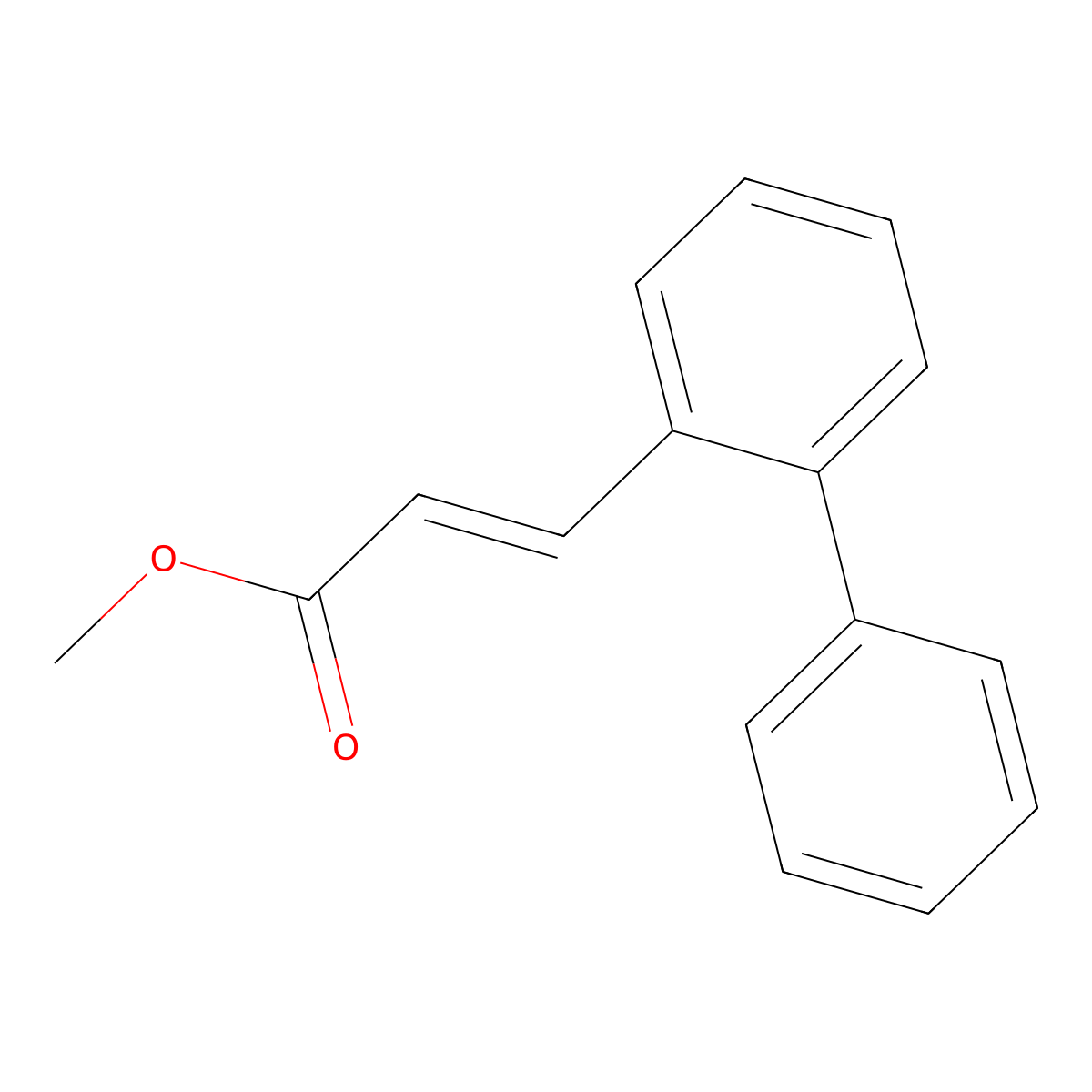 Methyl (E)-3-([1,1'-biphenyl]-2-yl)acrylate molecular structure, CAS 189696-53-5