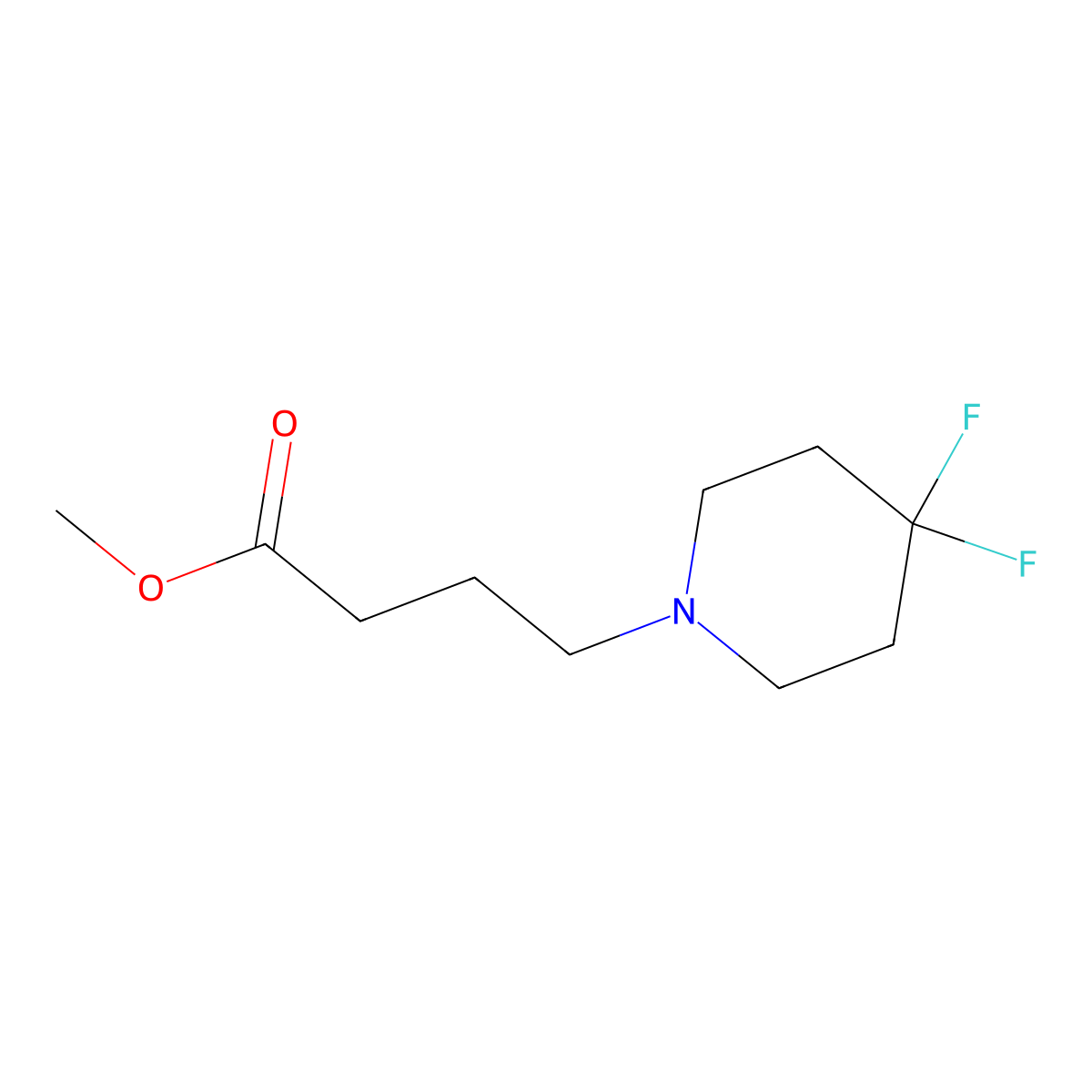 4-(4,4-Difluoro-piperidin-1-yl)-butyric acid methyl ester molecular structure, CAS 1896964-16-1