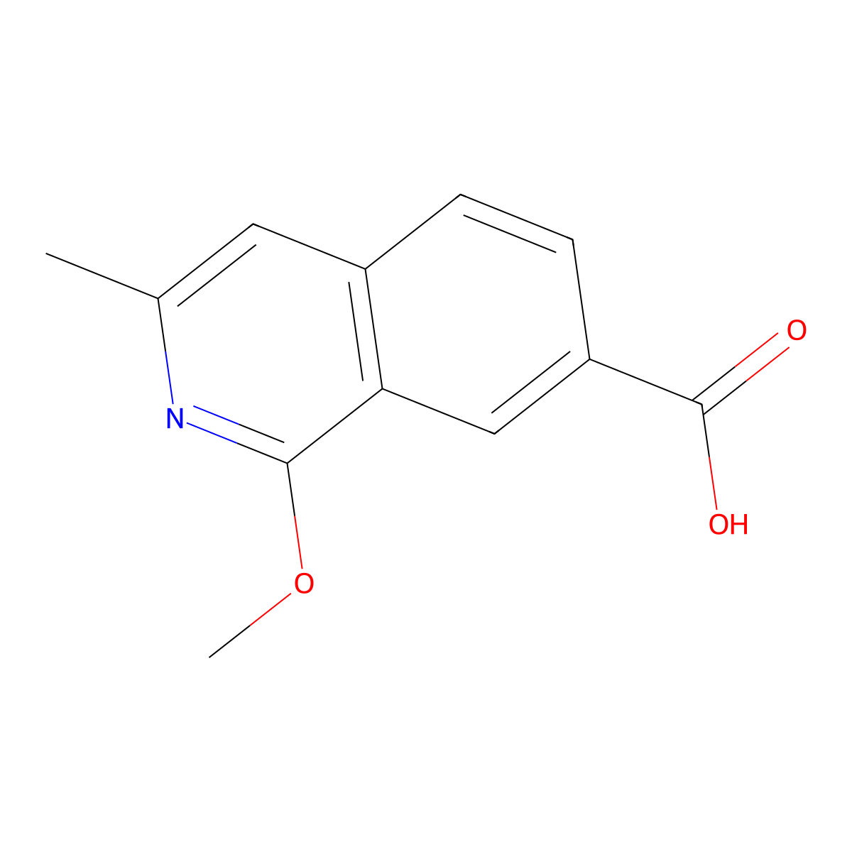 1-Methoxy-3-methylisoquinoline-7-carboxylic acid molecular structure, CAS 1896973-33-3