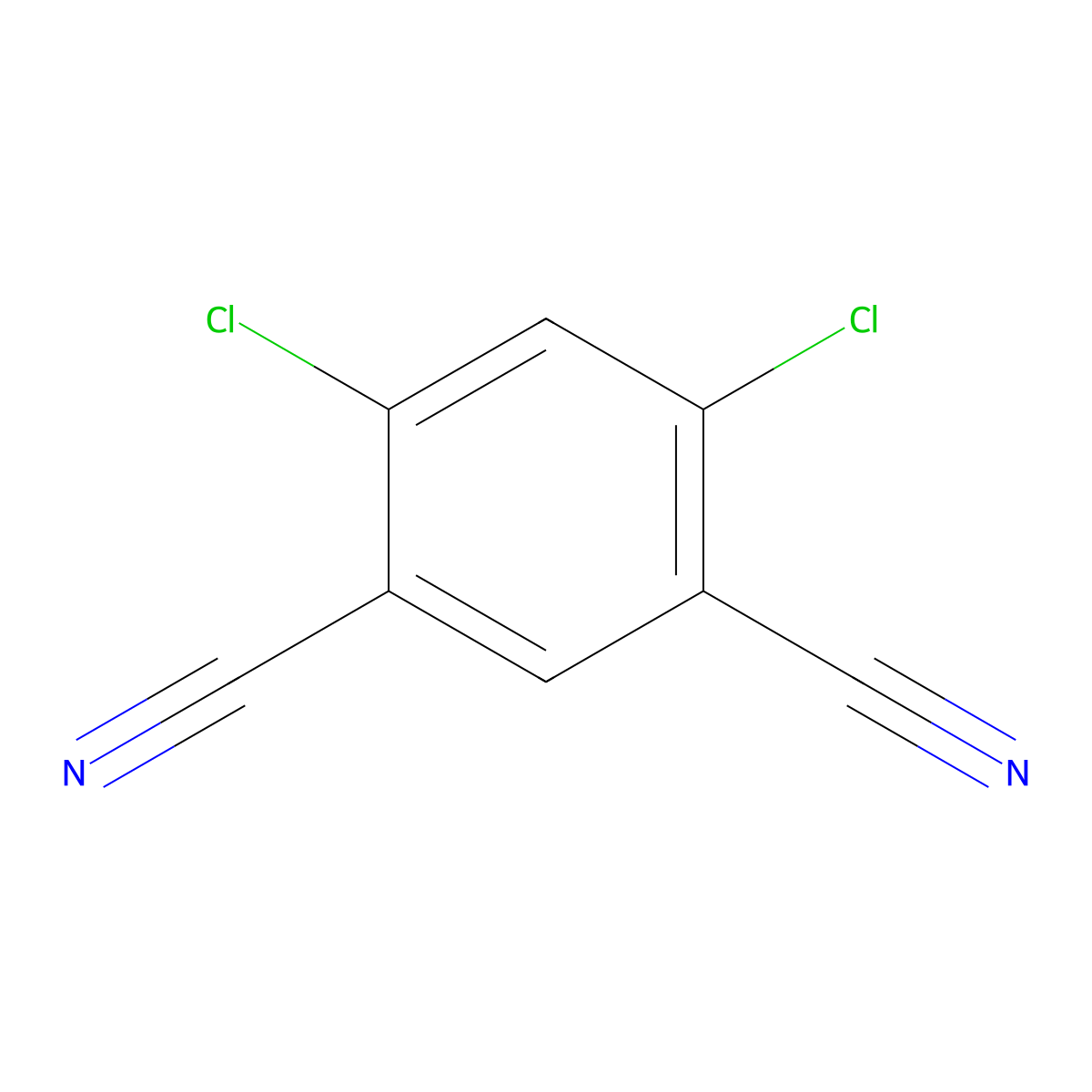 4,6-Dichloroisophthalonitrile molecular structure, CAS 1897-44-5