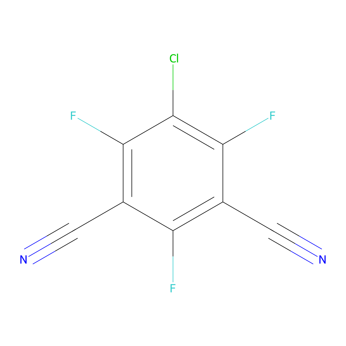 5-Chloro-2,4,6-trifluoroisophthalonitrile molecular structure, CAS 1897-50-3