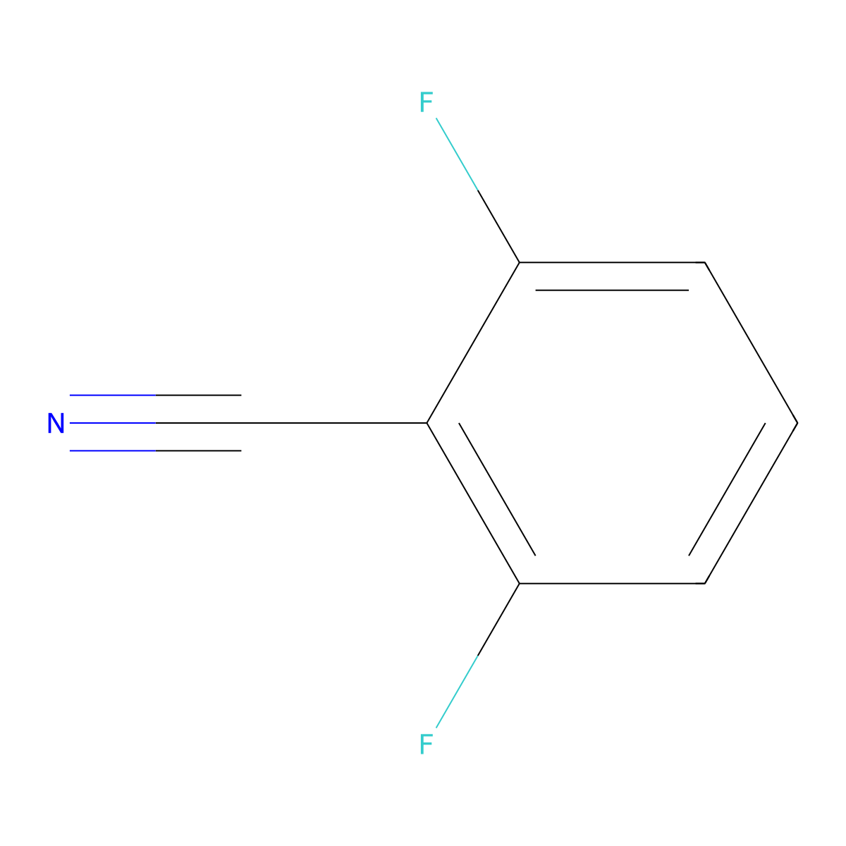 2,6-Difluorobenzonitrile molecular structure, CAS 1897-52-5