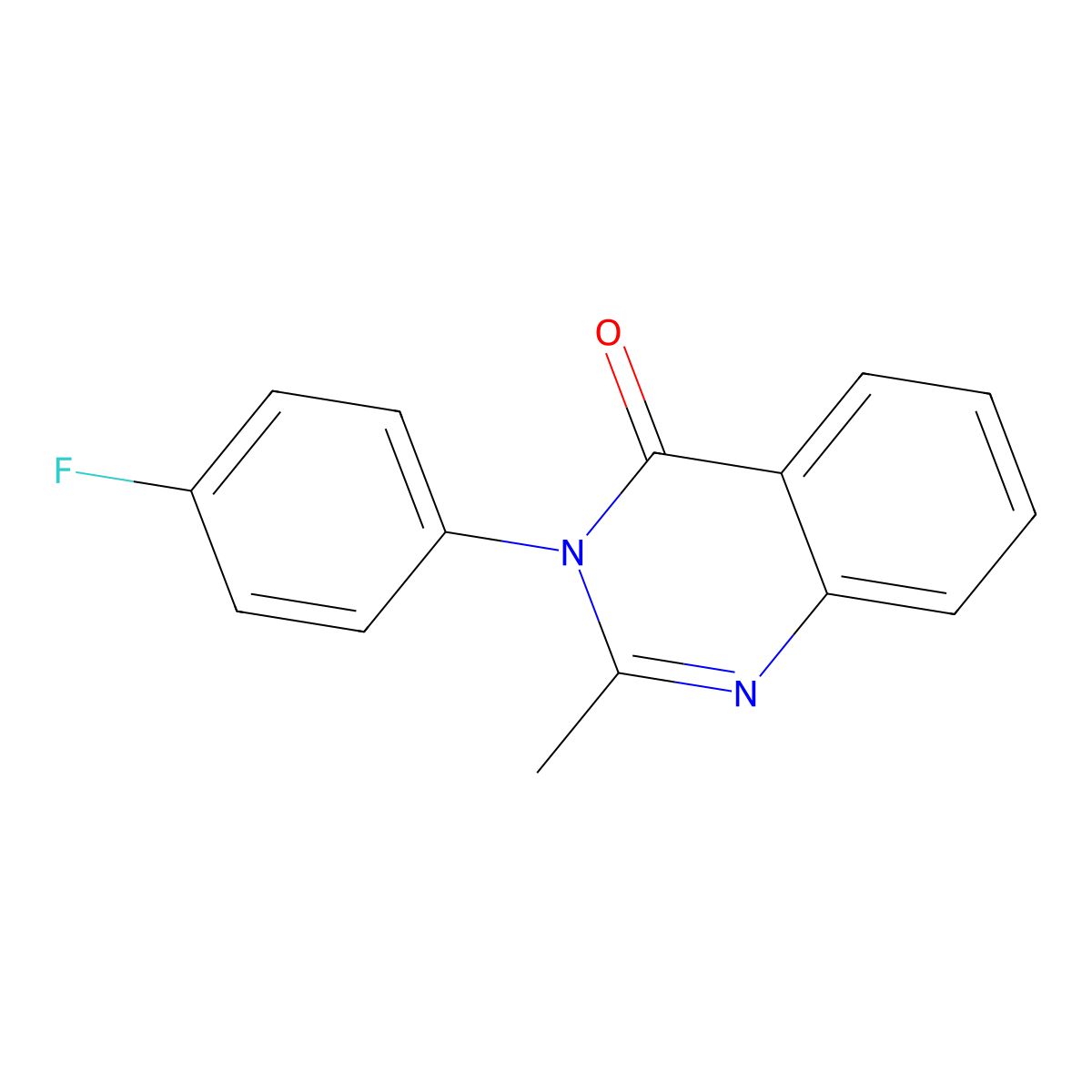 3-(4-Fluorophenyl)-2-methyl-4(3H)-quinazolinone molecular structure, CAS 1897-80-9