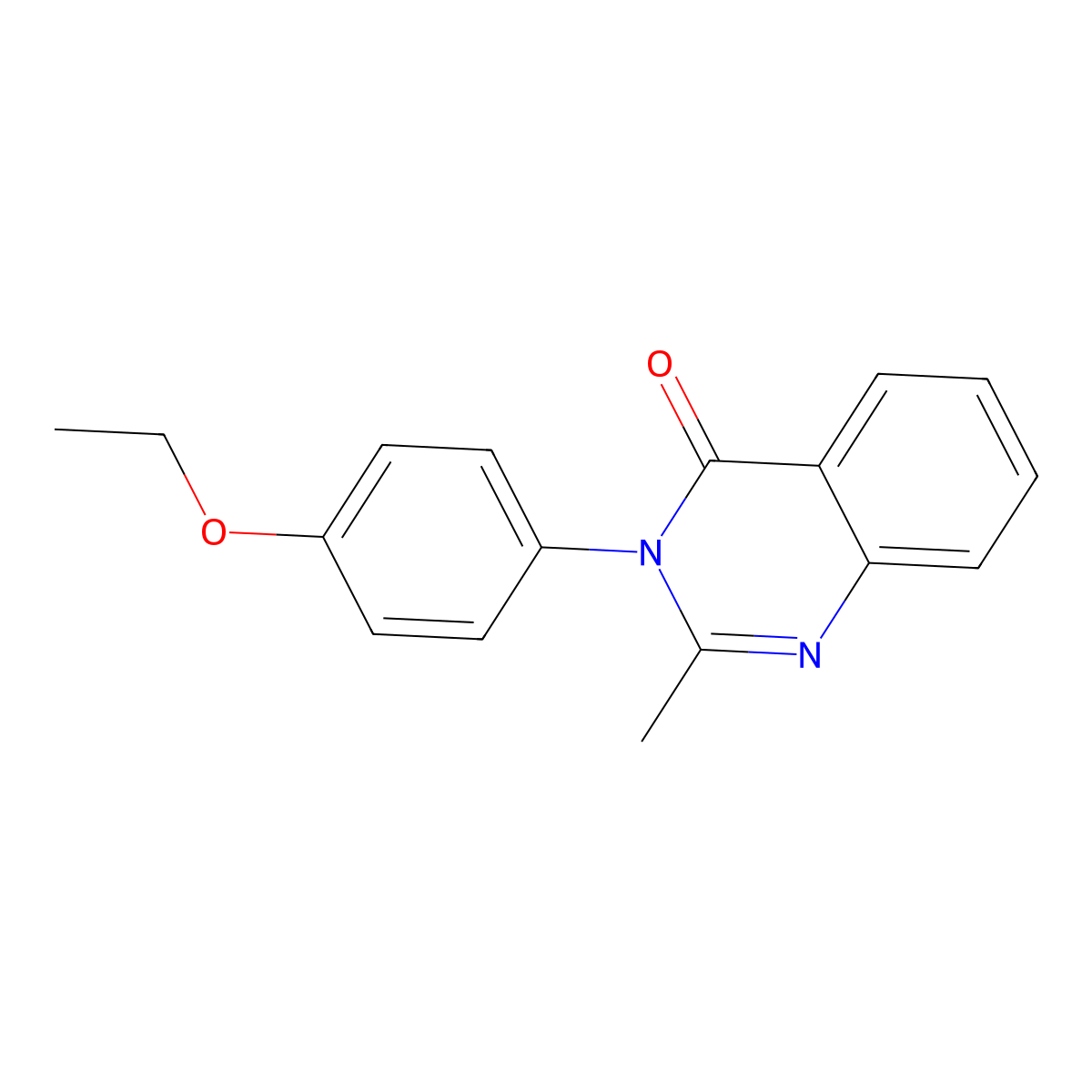 3-(4-Ethoxyphenyl)-2-methyl-4(3H)-quinazolinone molecular structure, CAS 1897-96-7