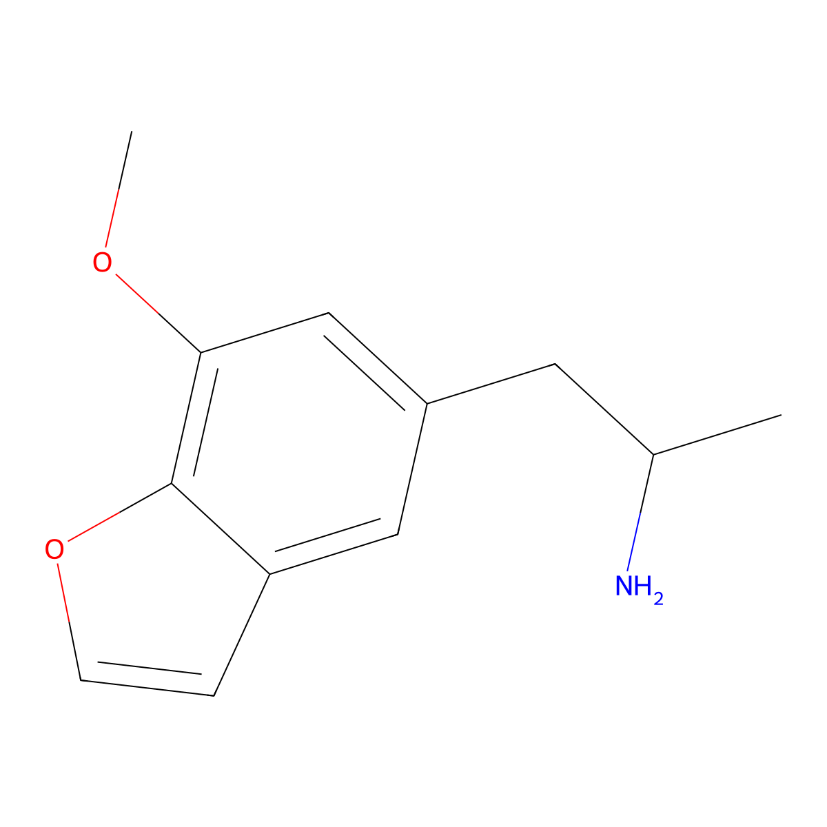 1-(7-Methoxy-1-benzofuran-5-yl)propan-2-amine molecular structure, CAS 1897010-85-3