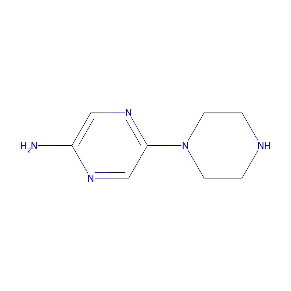 5-(Piperazin-1-yl)pyrazin-2-amine molecular structure, CAS 1897014-85-5
