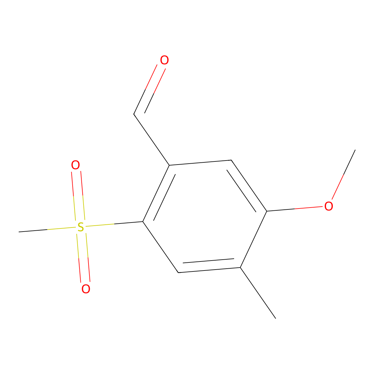 2-Methanesulfonyl-5-methoxy-4-methylbenzaldehyde molecular structure, CAS 1897016-39-5