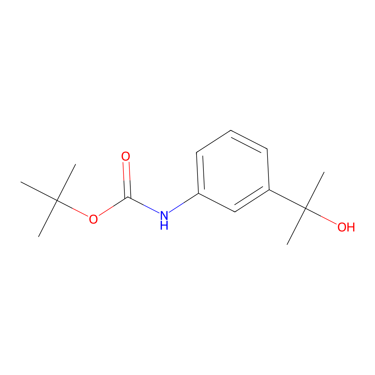 tert-butyl N-[3-(2-hydroxypropan-2-yl)phenyl]carbamate molecular structure, CAS 1897020-46-0