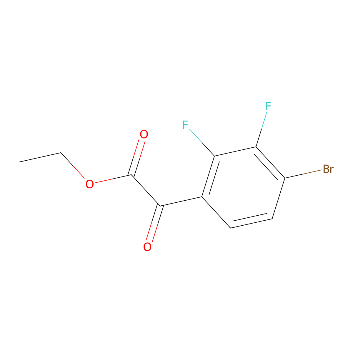 Ethyl 2-(4-bromo-2,3-difluorophenyl)-2-oxoacetate molecular structure, CAS 1897115-13-7
