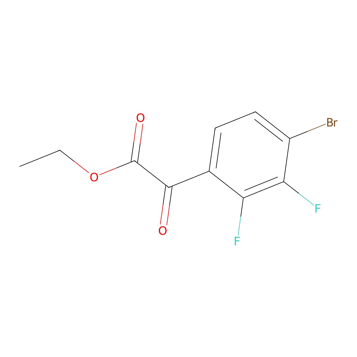 Ethyl 2-(4-bromo-2,3-difluorophenyl)-2-oxoacetate molecular structure, CAS 1897115-13-7