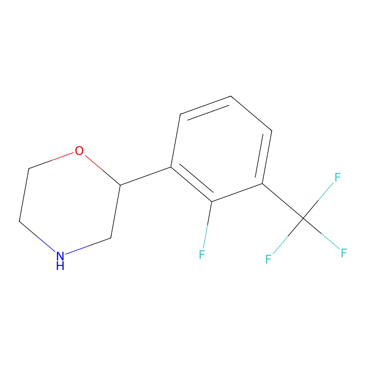 2-[2-Fluoro-3-(trifluoromethyl)phenyl]morpholine molecular structure, CAS 1897117-12-2