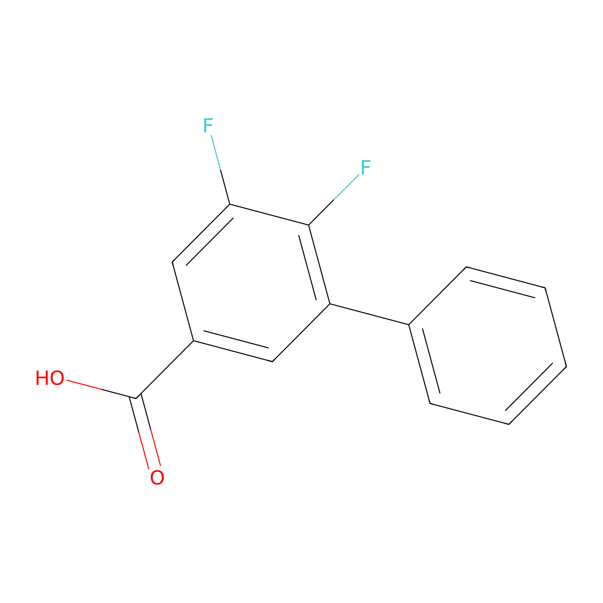 5,6-Difluoro-[1,1'-biphenyl]-3-carboxylic acid molecular structure, CAS 1897167-93-9