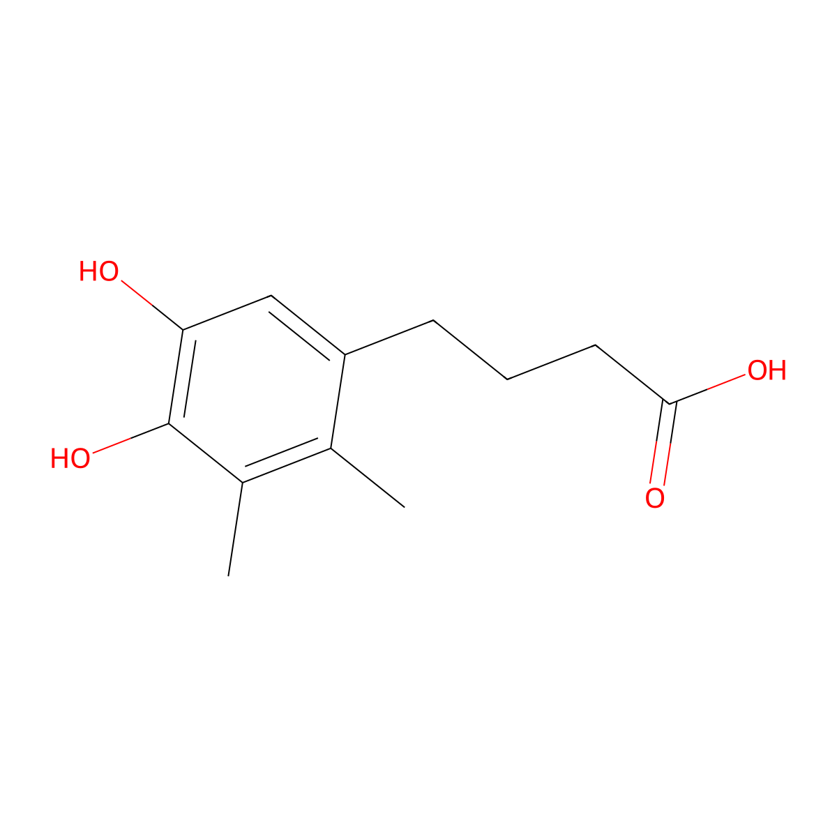 4-(4,5-Dihydroxy-2,3-dimethylphenyl)butanoic acid molecular structure, CAS 1897286-22-4