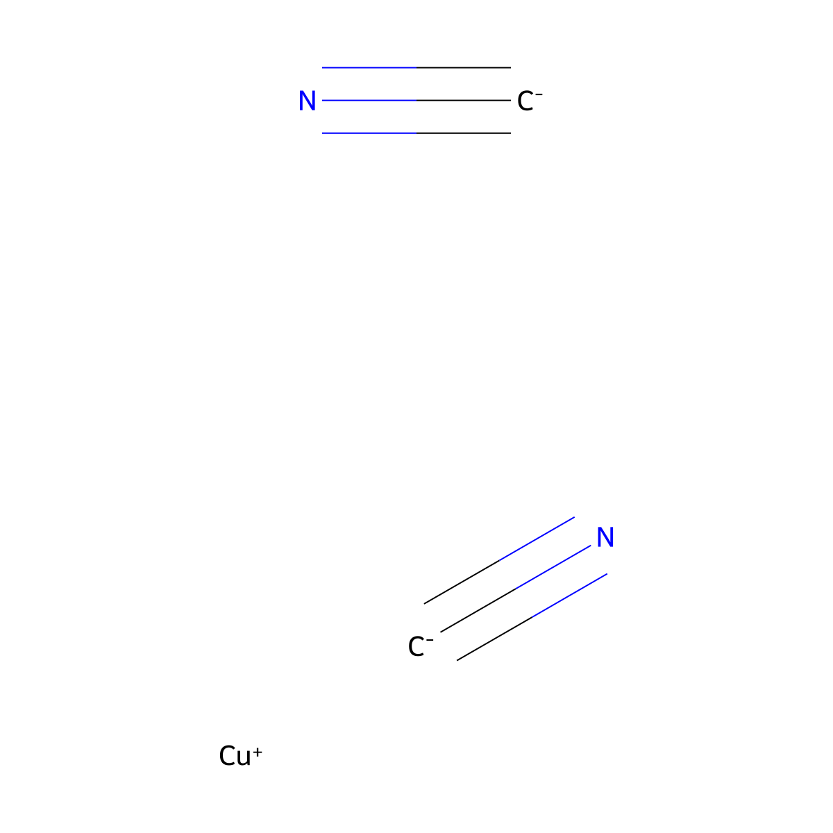 Bis(cyano-C)cuprate(1-) molecular structure, CAS 18973-62-1